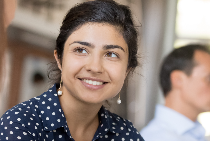 Woman smiling