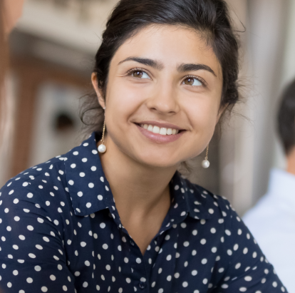 Woman smiling