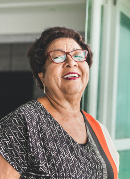 Older woman smiling