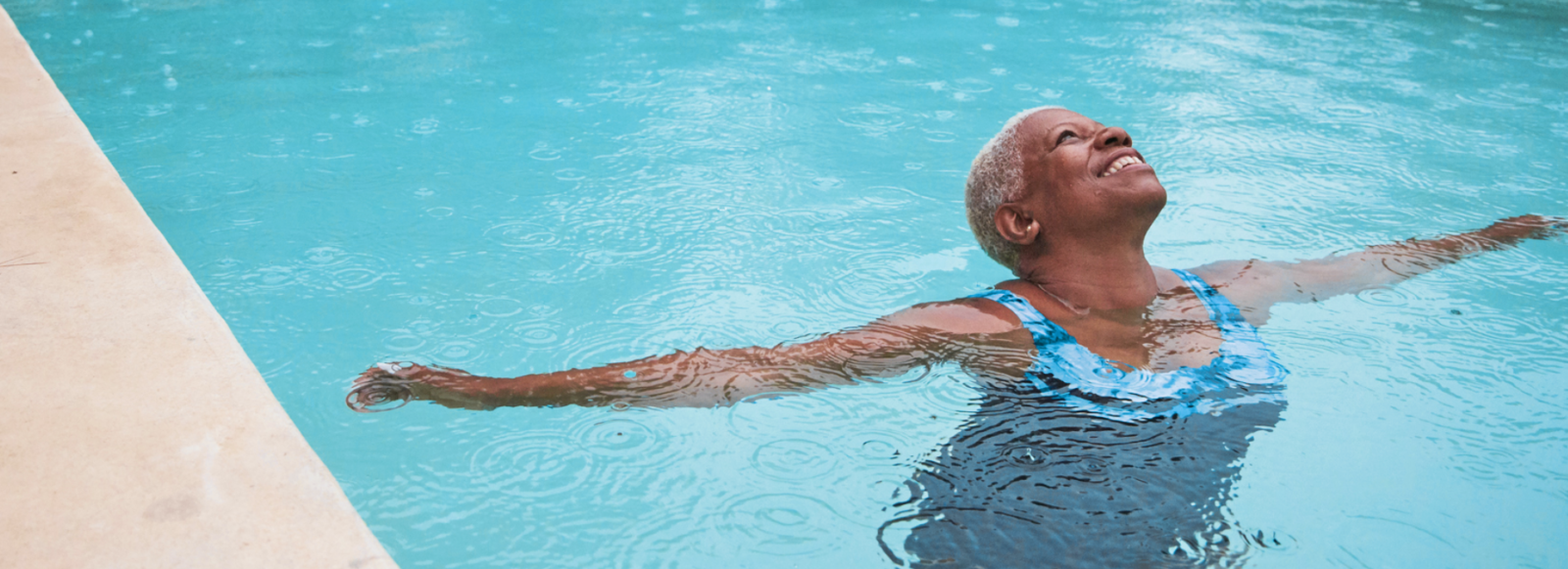 Woman swimming in a pool